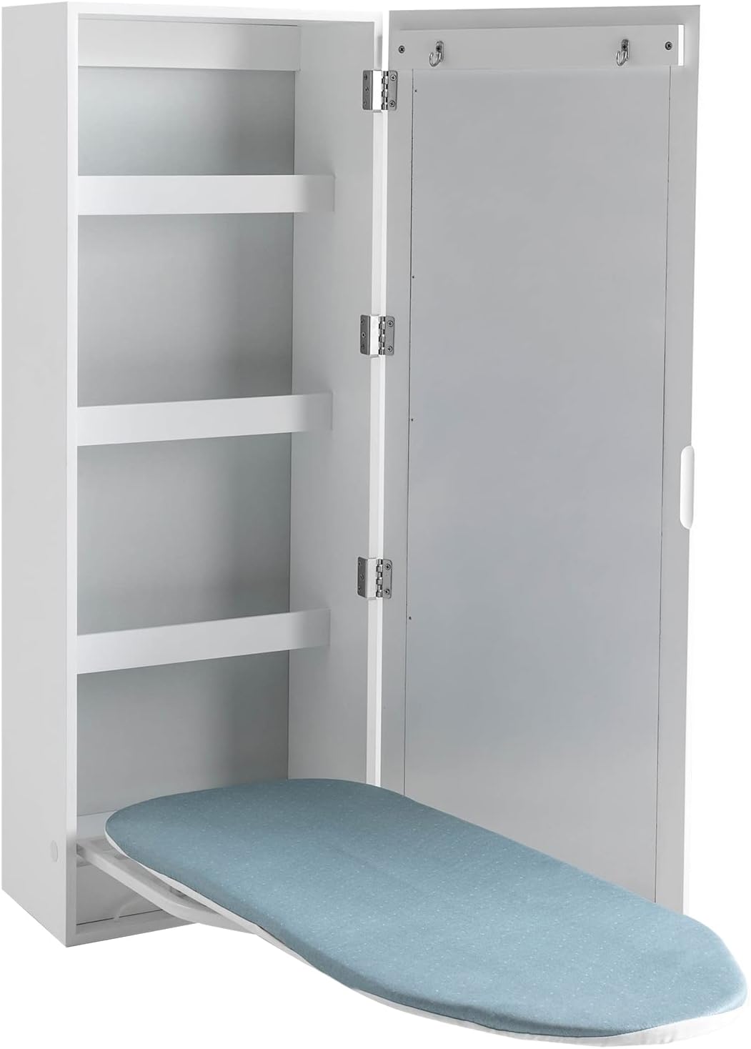 Wall Mounted Ironing Board with Storage Cabinet