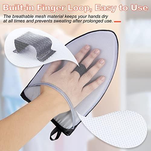 CHENGU 2-Piece Steam Ironing Gloves with Finger Loop and Heat Resistant Boards