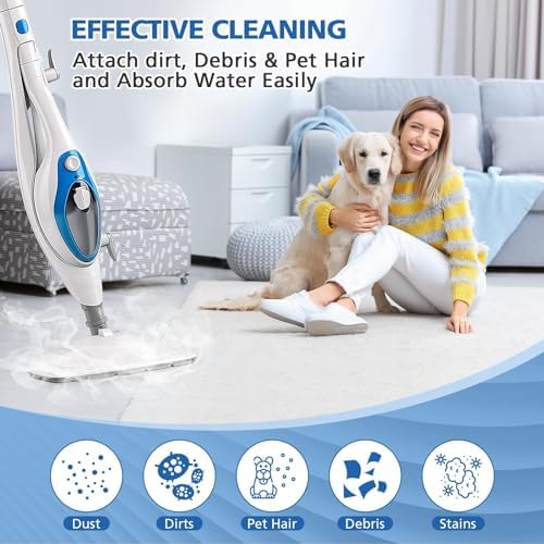 6 Pack Replacement Steam Mop Pads for PurSteam ThermaPro 10-in-1