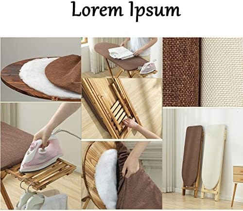 Solid-Wood Adjustable Ironing Board for Small Spaces