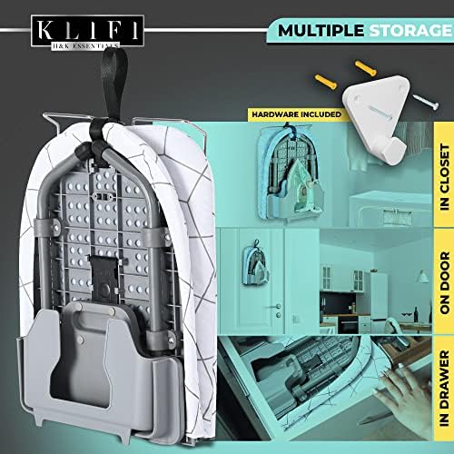 KLIFI Small Wall-Mounted Ironing Board Foldable and Compact for Easy Use