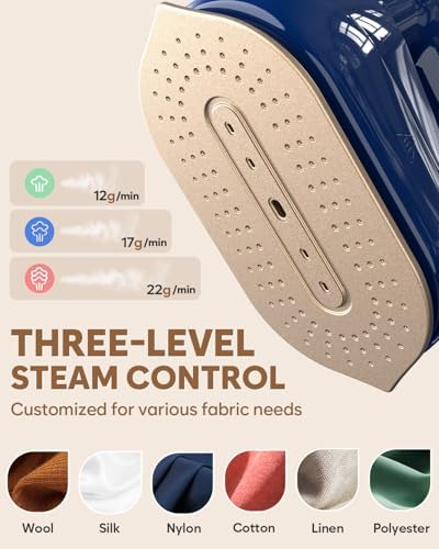Compact Travel Steamer for Clothes 180 Rotation 1050W Effortless WRinkle Removal