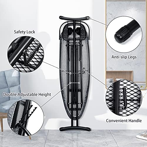 Professional Quality 14x43 Ironing Board with Retractable Rest