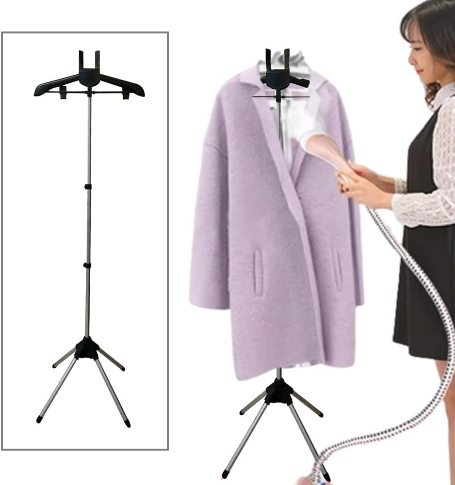 Aluminium alloy foldable garment steamer rack with adjustable height for home use