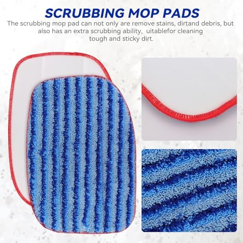 GreeSuit Microfiber Steam Mop Pads Compatible with McCulloch MC1375 MC1385 Steam Cleaners