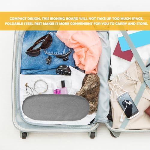 Compact tabletop ironing board for small spaces