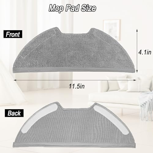 Reusable Replacement Mop Pads for Eureka E10s E20 Plus Robot Vacuum