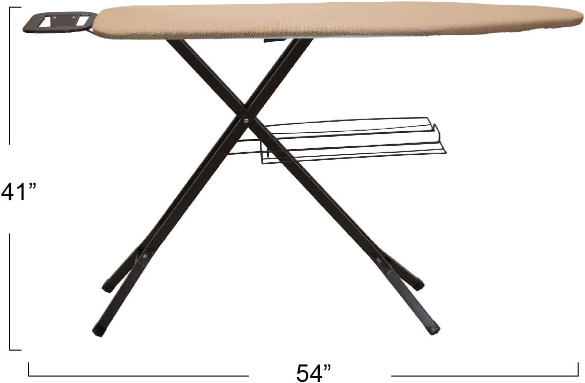High-Quality Mesh Steel Top Ironing Board with Silver Finish