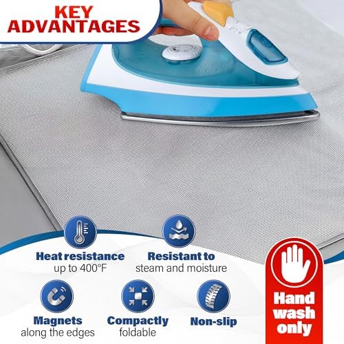 LagartoTable Top Ironing Pad - Portable Durable for Glass Metal Wood Surfaces