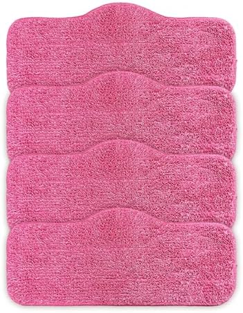 Microfiber Pink Steam Mop Pads 4 Pack for 7-in-1 Cleaner