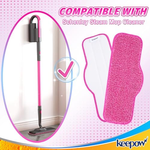 KEEP POW Microfiber Steam Mop Pads 4 pack