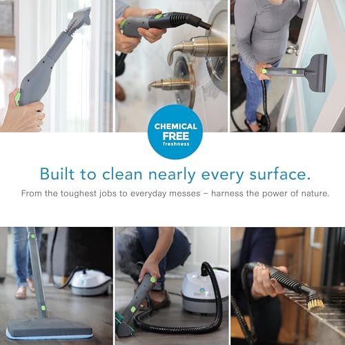 Steamfast SF-370 All-Natural 15-Foot Canister Cleaner with 15 Accessories