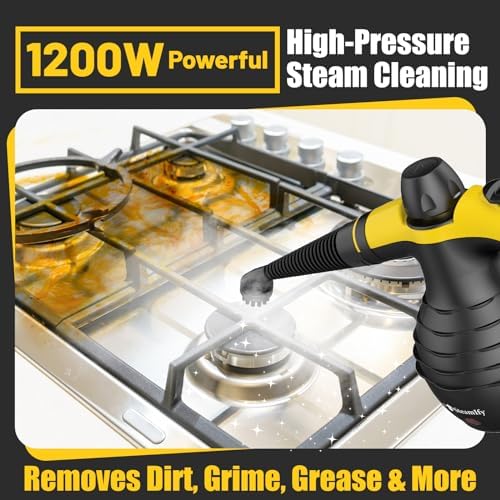 STEAMIFY Pressurized Handheld Steam Cleaner with 10pcs Accessories Safety Lock 1