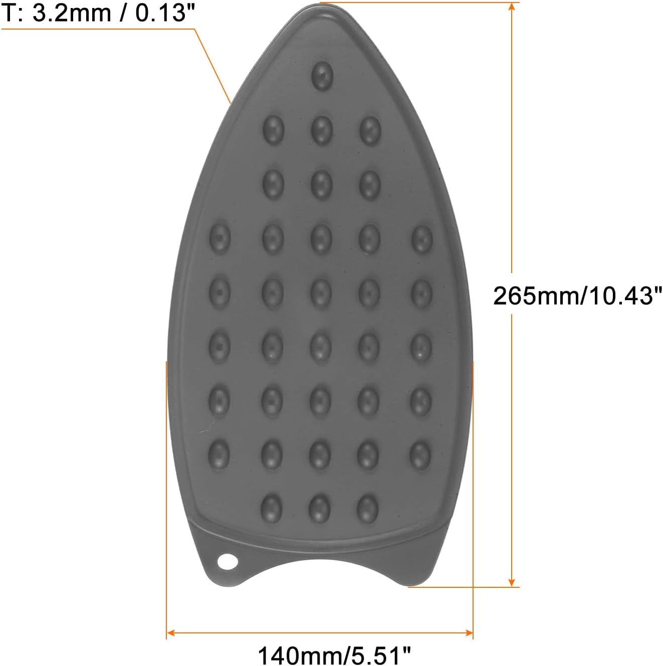 HARFINGTON Silicone Iron Rest Pad Grey 1043 x 551 Inch
