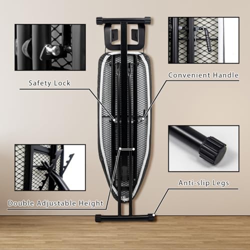 Premium 13x38 Ironing Board with Heat-Resistant Features