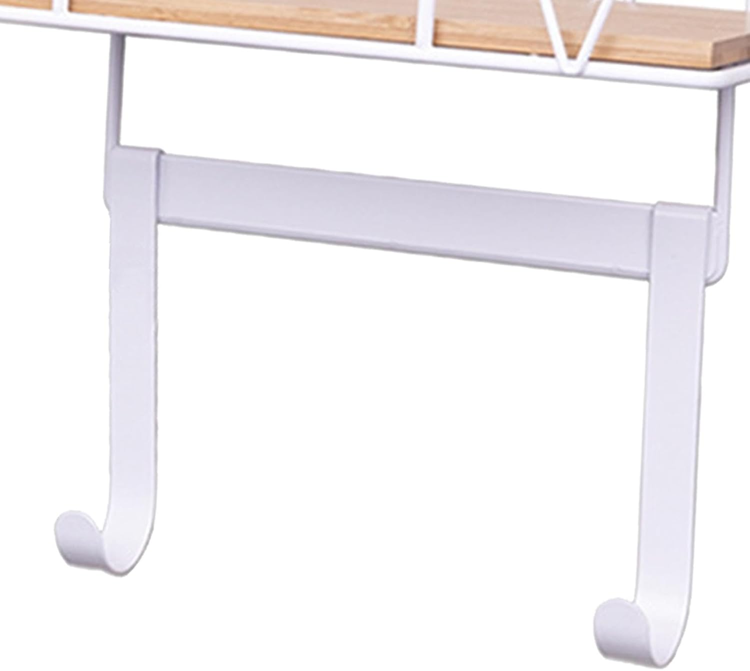 Ironing Board Holder with Removable Hooks - White