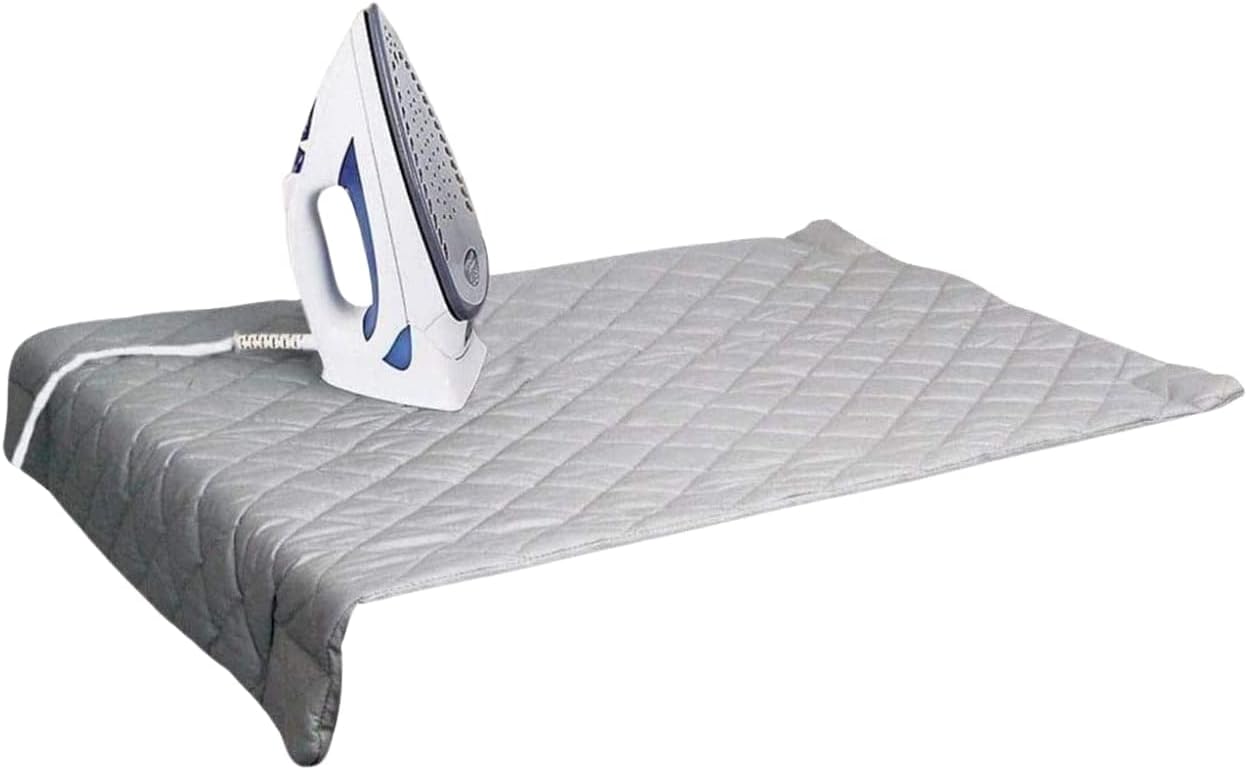 Iron Anywhere Travel Home Heat-Resistant Non-Stick Quilted Magnetic Iron Mat 18x31