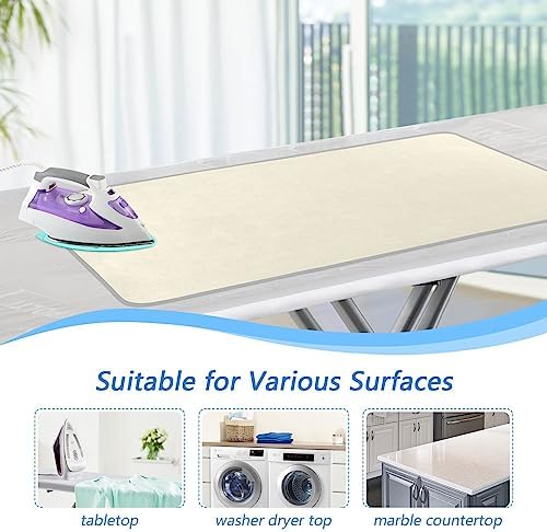 Beige Heat-Resistant Ironing Mat Pad