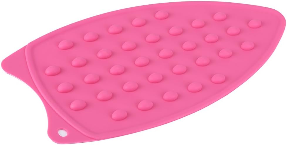 Iron Pad Multipurpose silicone heat rest pad for Cooking Days Rose Red