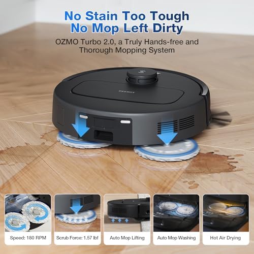 Deep Clean with Power DEEBOT N30 Omni Robot Vacuum and Mop