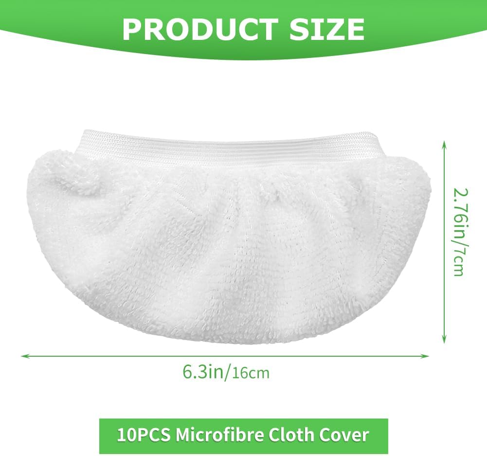 10-Piece Set of Durable Steam Mop Pads for Handheld Steam Cleaner