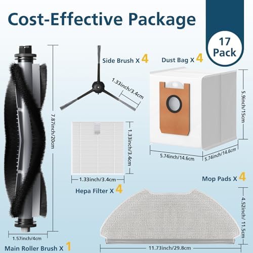 Lacvik T20 Replacement Parts Set for Airrobo Robotic Vacuum Cleaner