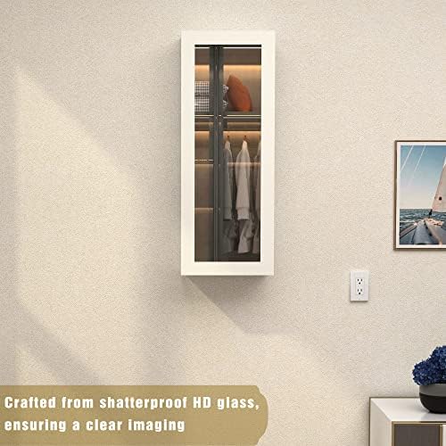Swivel Ironing Board Wall Cabinet with Storage and Mirror