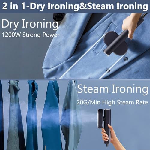 HULMAY - Portable Efficient 10s Steamer for Fast 120V Wrinkle Removal