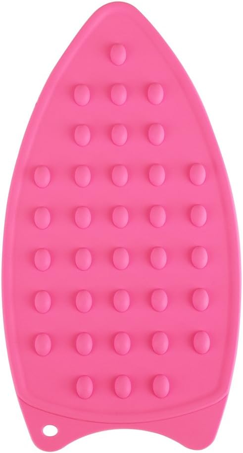 Iron Pad Multipurpose silicone heat rest pad for Cooking Days Rose Red