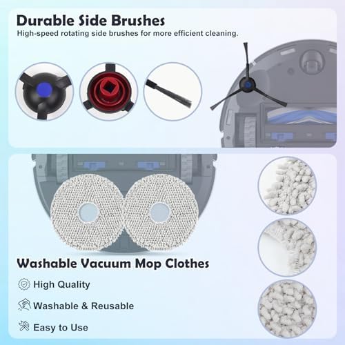 18-Piece Replacement Kit for ECOVACS T30S T30S Ai ID 12345