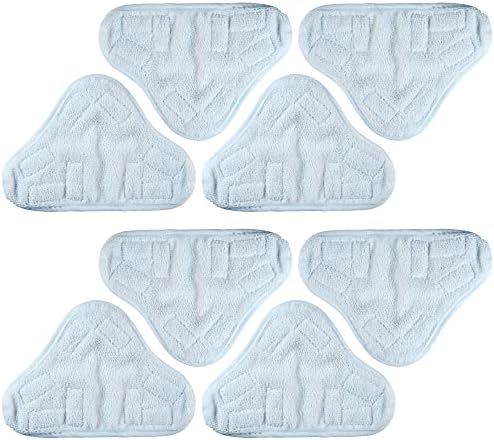BlueStars 8-Pack H2O X5 Microfiber Steam Mop Pads Replacement Washable Reusable