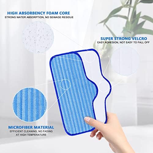 KEEPOW Gentle Microfiber Pads for Neat Steam Cleaner 6-Pack