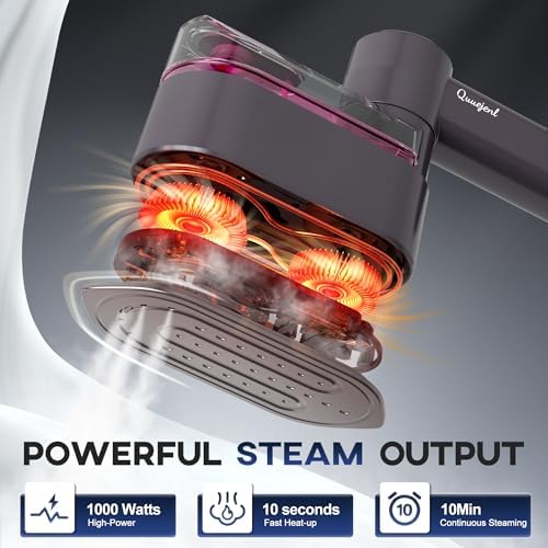 Quuejenl Travel Steamer Iron - 1000W Portable 2 in 1
