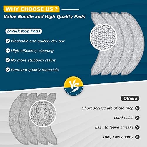 4-Pack Washable Mop Pads for iRobot Roomba J7J9