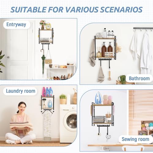 EsLukerlyIroning Board Holder with Removable baskets for set