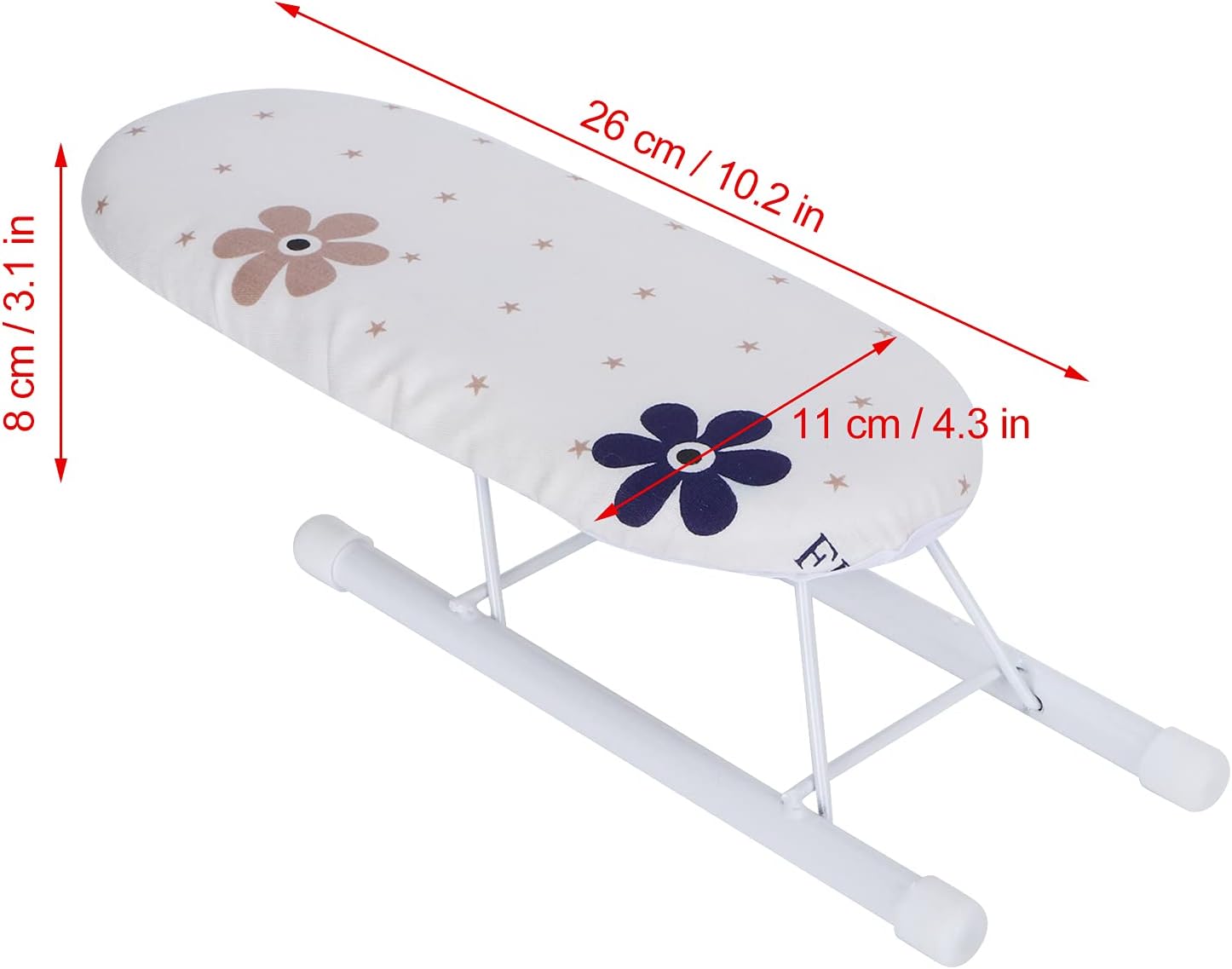 Sturdy Steel Travel Ironing Board Sleeve Washable Cloth Cover Folding Design