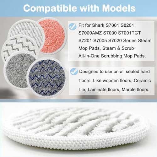 Bvhonwe Shark Steam Mop Pad Replacement 10-Pack