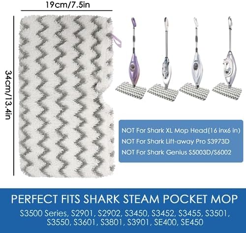 MXZONE Upgraded Steam Mop Pad for Shark Shark S3500 Series