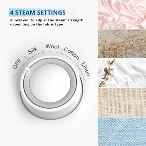 SALAV 1500W garment steamer with 4 settings stainless steel plate