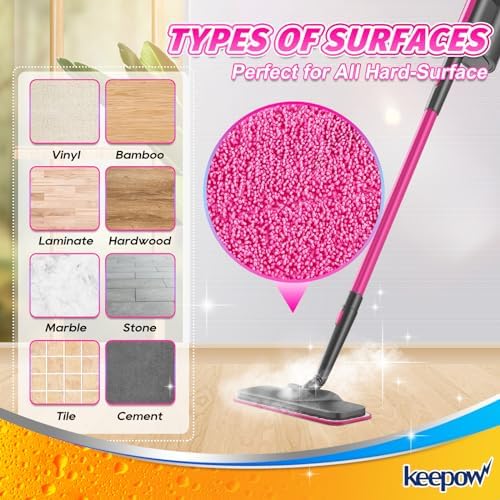 KEEP POW Microfiber Steam Mop Pads 4 pack