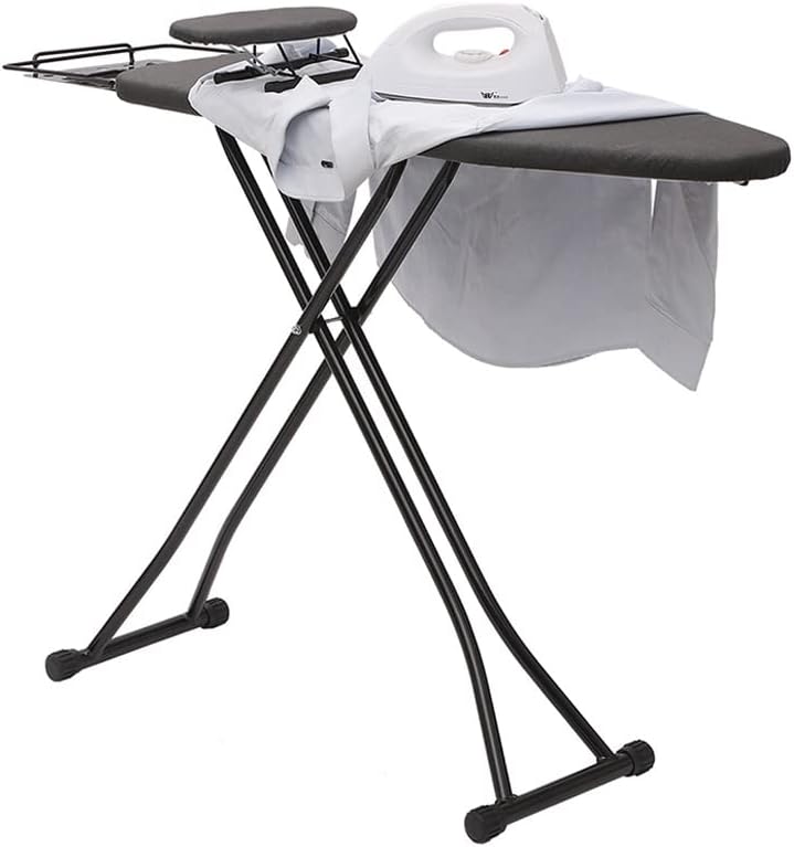 ZHDBD Black Folding Ironing Board Height Adjustable X-shaped Design