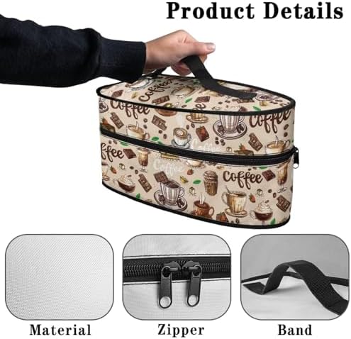 Coffee Chocolate Pattern Iron Storage Bag for Home Use
