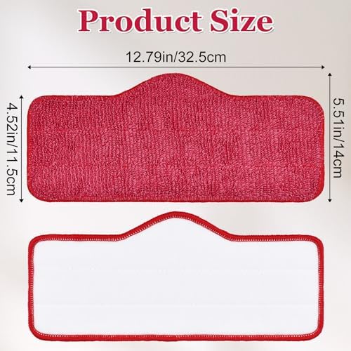 Aiyiried Microfiber Steam Mop Pads 4 Pack Pink