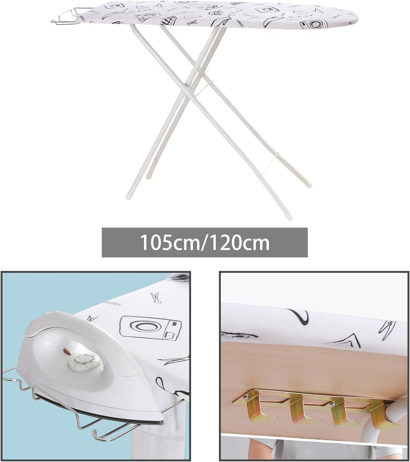 4-in-1 Folding Ironing Board Portable Adjustable
