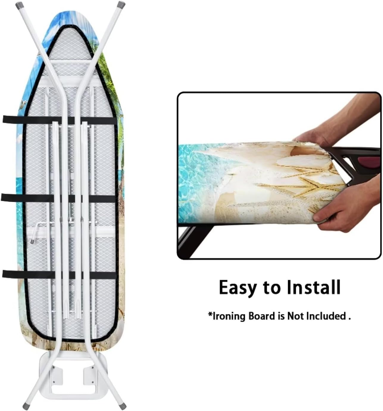 Beach-Themed Ironing Board Cover - Starfish Print