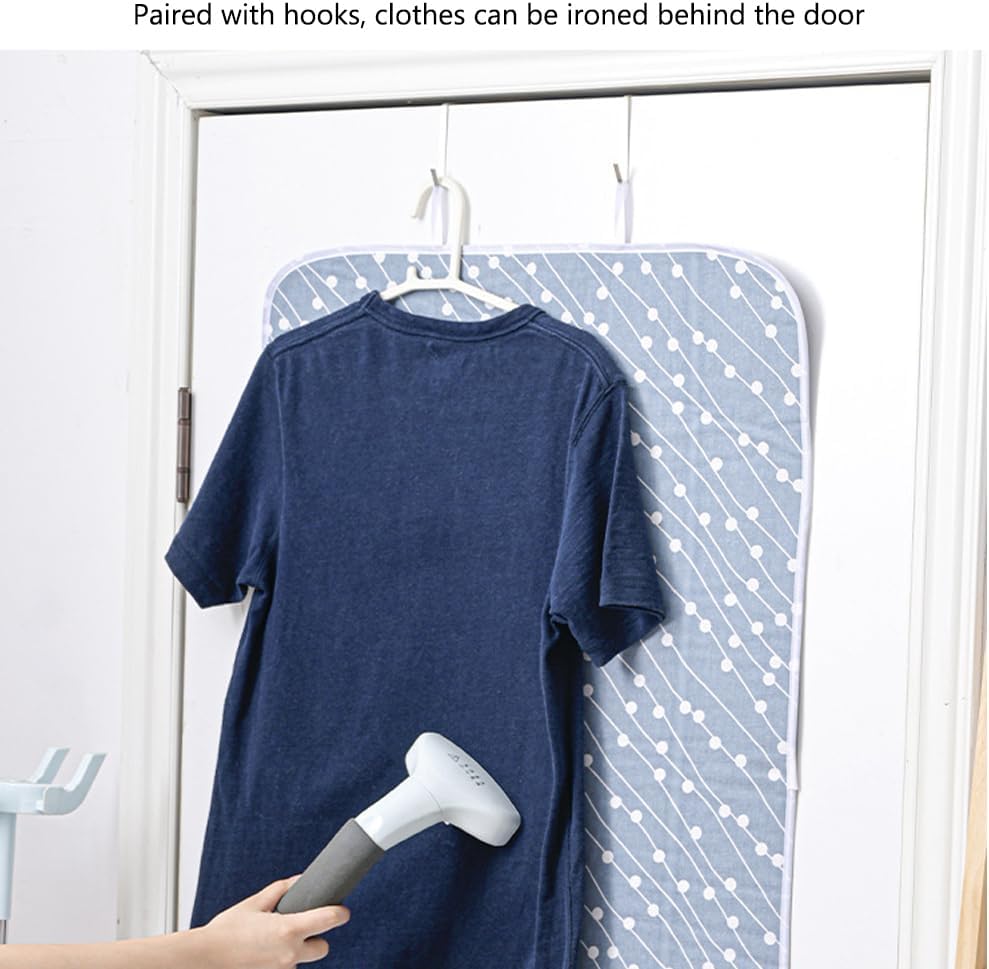 OLIZEE HANGING OVER DOOR IRONING MAT WITH 5 HOOKS
