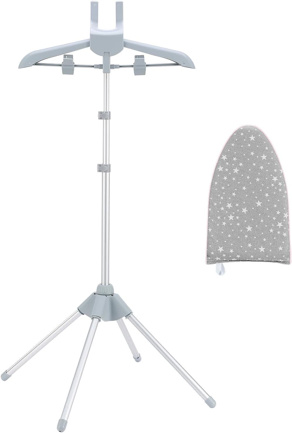 CINPIUK garment steamer rackAdjustable Metal Steamer Rack for ClothesGrey