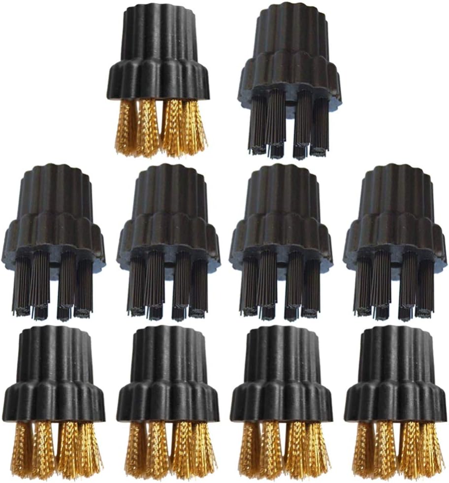 Happyyami 10PCS Steam Mop Brush Heads Brass M8 Replacement Set