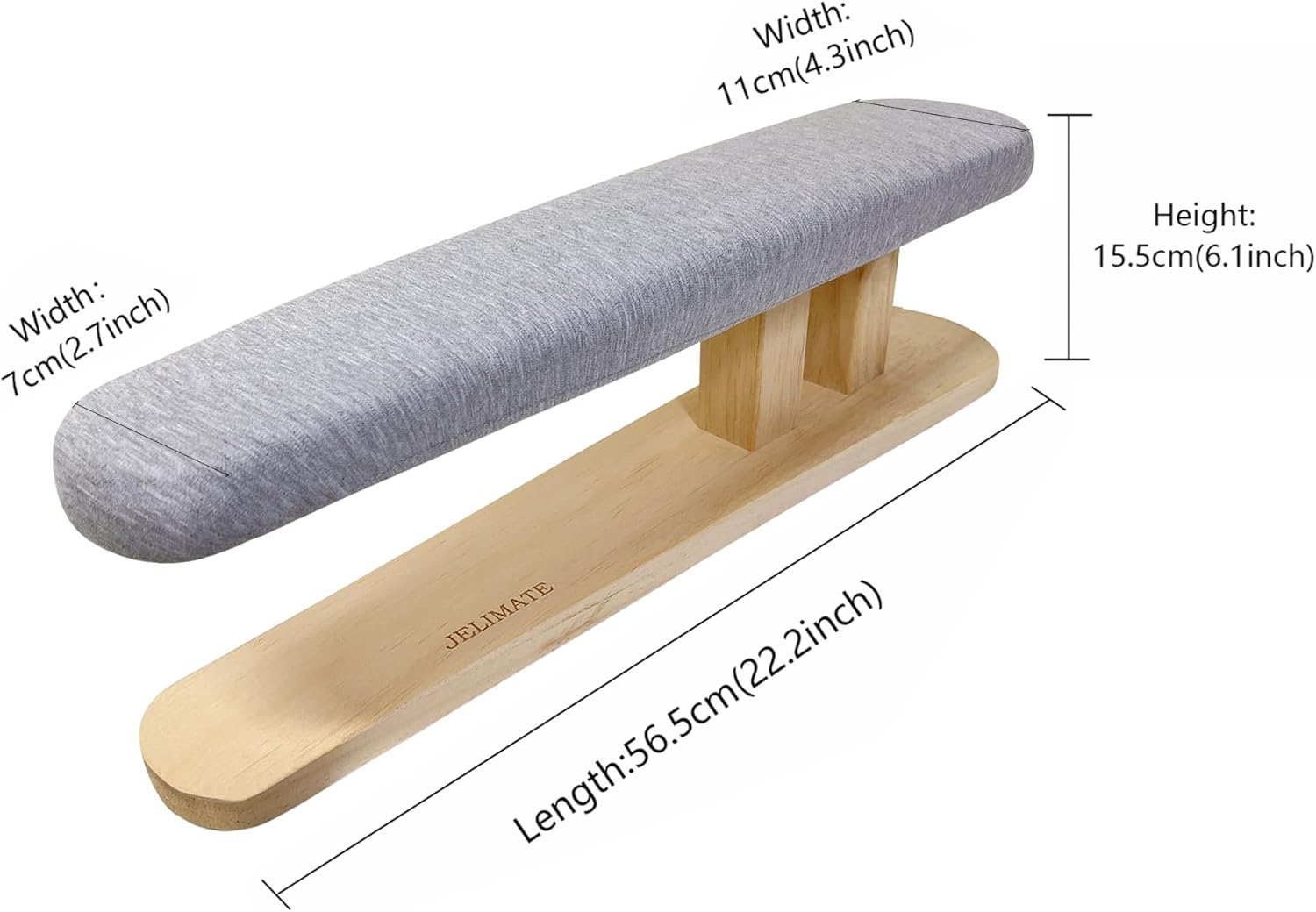 JELIMATE Portable Ironing Board with Padded Cushion