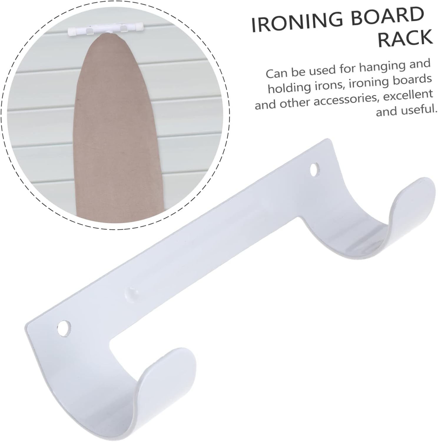 Ciieeo 2 Pcs Wall Mounted Ironing Board Hook Rack
